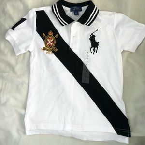 Black and white Ralph Lauren polo